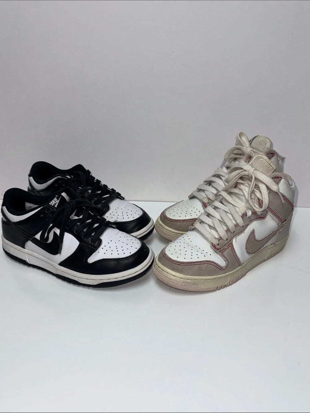 Nike Kids Sneakers Bundle  in Black/White and White/Red Accent